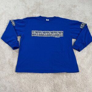 Hawaii Magic Mens T Shirt 2XL  Long Sleeve Blue Graphic Print Turtles